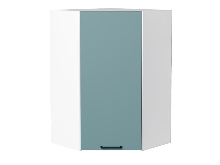 Шкаф верхний угловой Флэт 590Н Grey-green In 2S / Белый