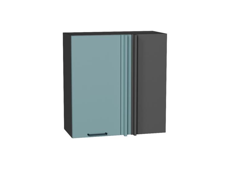 Шкаф верхний прямой угловой Флэт 700 Grey-green In 2S / Graphite