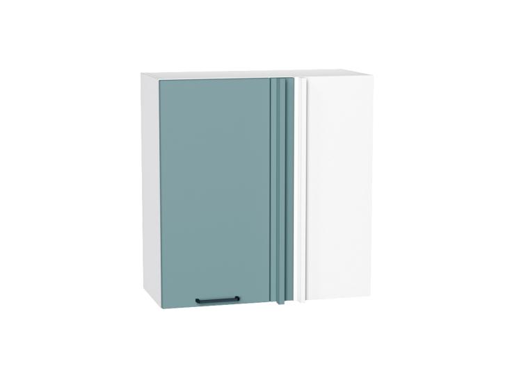 Шкаф верхний прямой угловой Флэт 700 Grey-green In 2S / Белый
