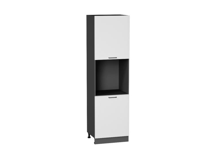 Шкаф пенал под бытовую технику Флэт 600 (для верхних шкафов 720) White In 2S / Graphite