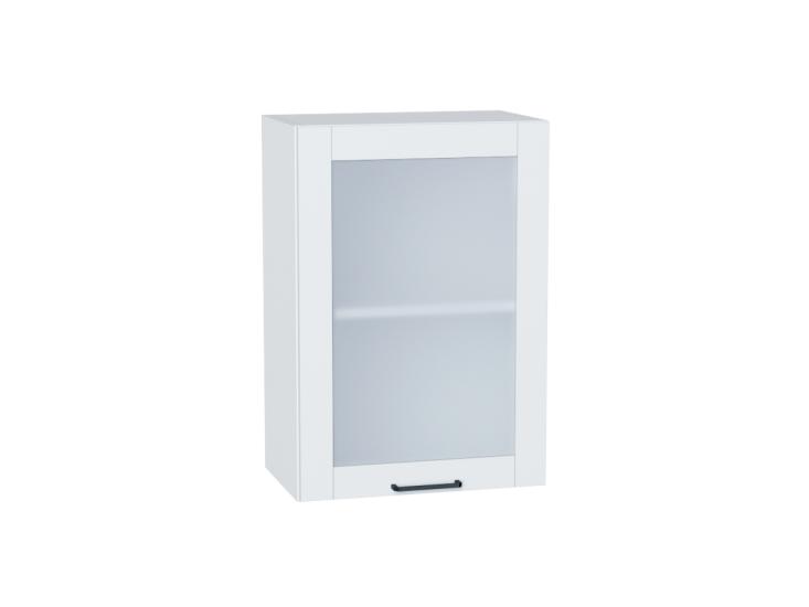 Шкаф верхний со стеклом Флэт 500 White In 2S / Белый