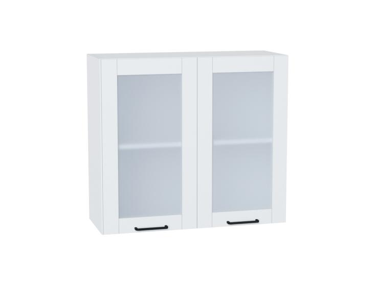 Шкаф верхний со стеклом Флэт 800 White In 2S / Белый