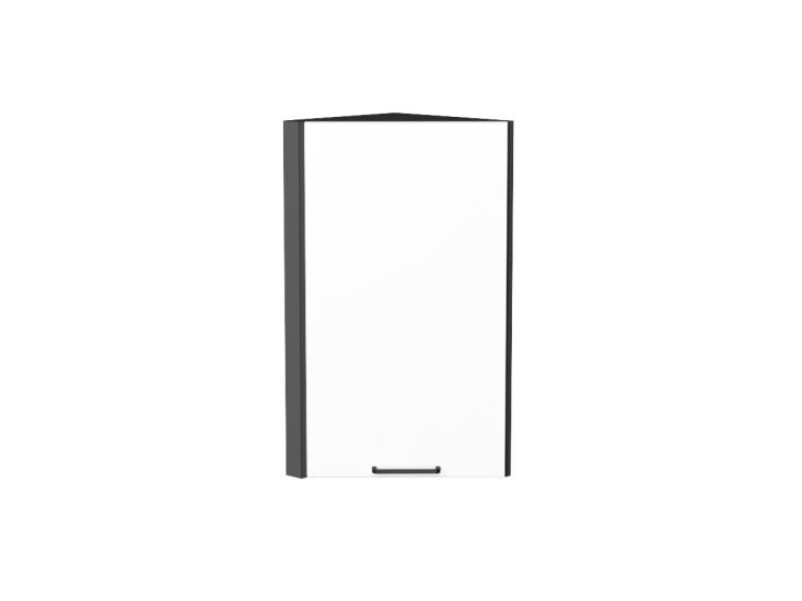Шкаф верхний торцевой Флэт 300 White In 2S / Graphite
