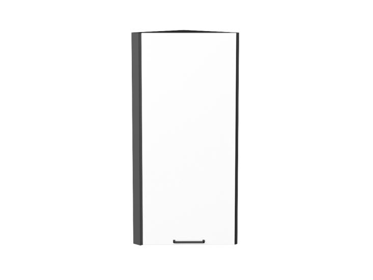 Шкаф верхний торцевой Флэт 300Н White In 2S / Graphite