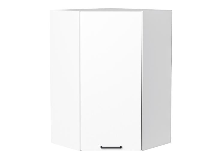 Шкаф верхний угловой Флэт 590Н White In 2S / Белый