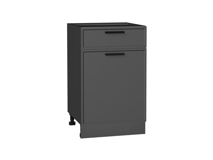 Шкаф нижний с 1 ящиком Фрейм 500 Stormy Silk / Graphite