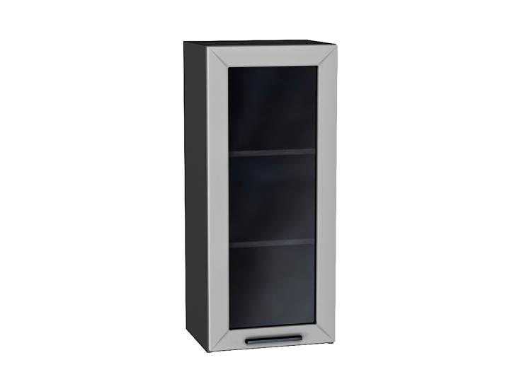 Шкаф верхний со стеклом Глетчер 400Н Гейнсборо Силк / Graphite
