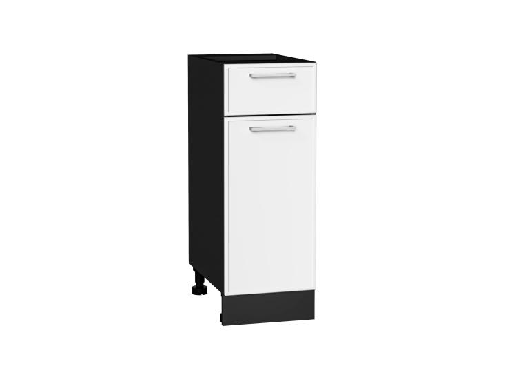 Шкаф нижний с 1 ящиком Квадро 300 Белый / Graphite