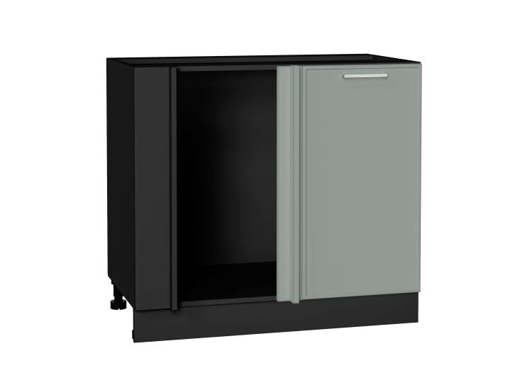 Шкаф нижний угловой Квадро 990М Аквамарин / Graphite