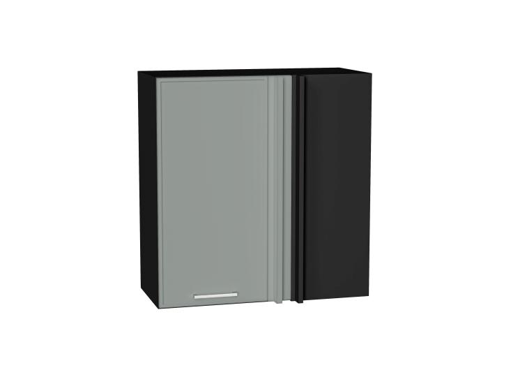 Шкаф верхний прямой угловой Квадро 700 Аквамарин / Graphite