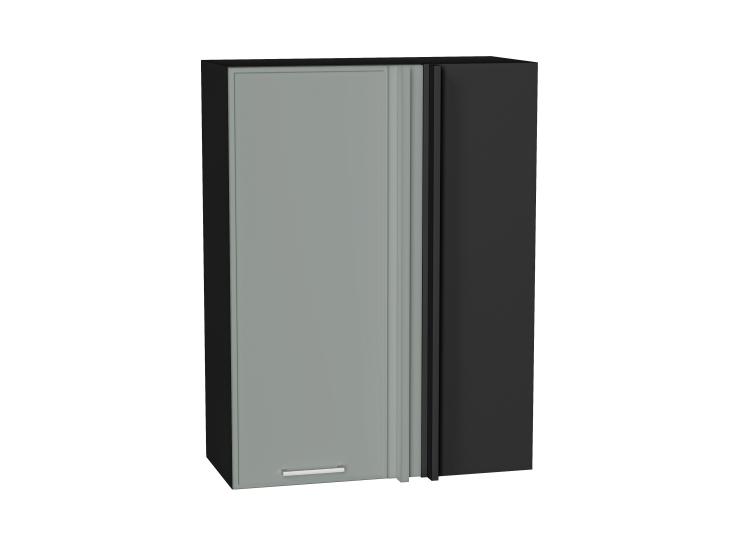 Шкаф верхний прямой угловой Квадро 700Н Аквамарин / Graphite