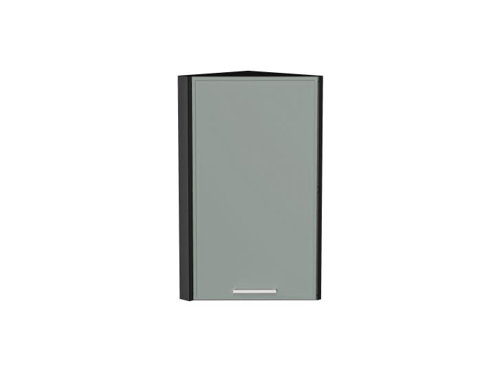 Шкаф верхний торцевой Квадро 300 Аквамарин / Graphite