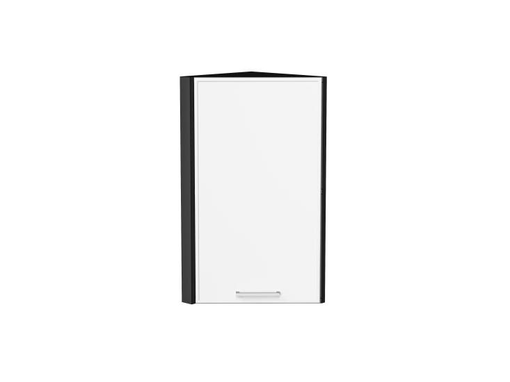 Шкаф верхний торцевой Квадро 300 Белый / Graphite