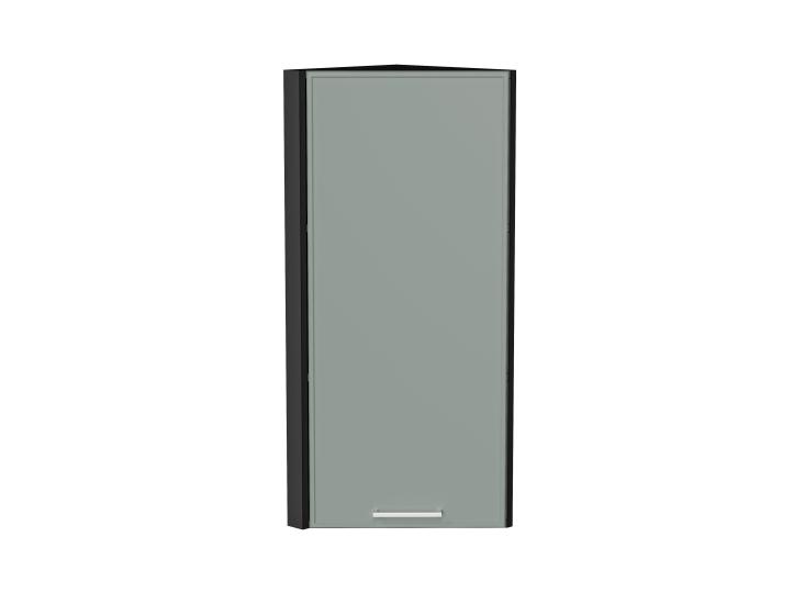 Шкаф верхний торцевой Квадро 300Н Аквамарин / Graphite