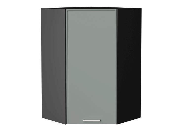 Шкаф верхний угловой Квадро 590Н Аквамарин / Graphite