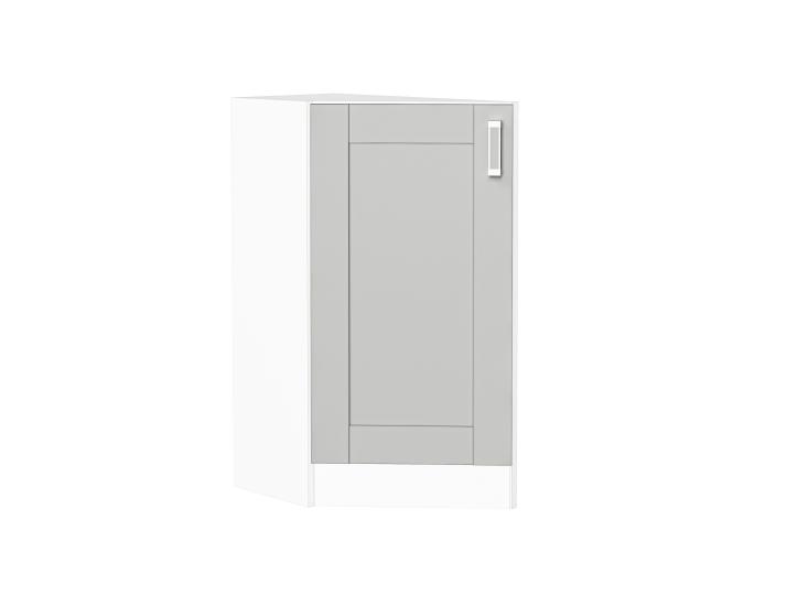Шкаф нижний торцевой Лофт 300 (прав.) Grey Silk / Белый