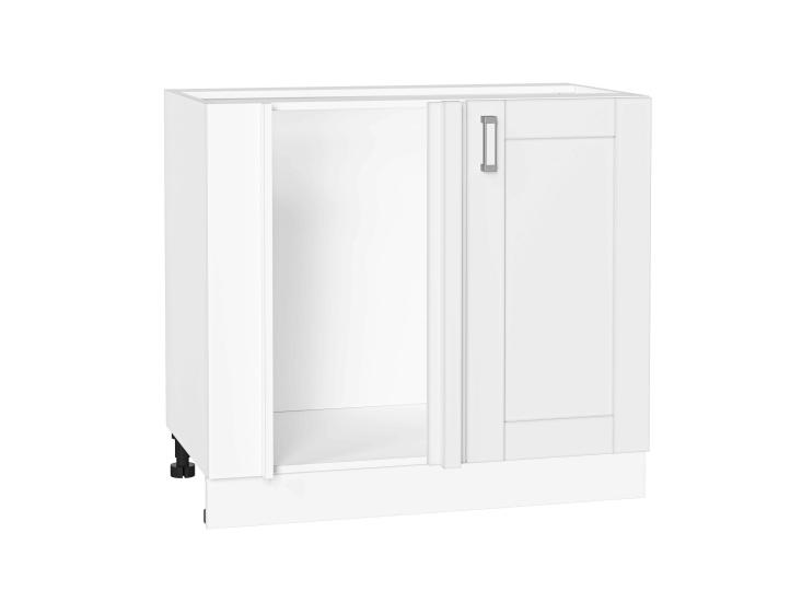 Шкаф нижний угловой Лофт 990М White Silk / Белый