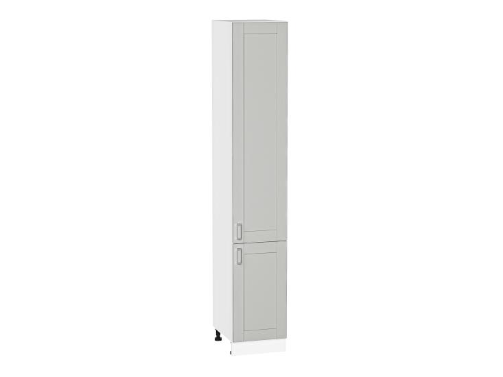Шкаф пенал Лофт 400Н (для верхних шкафов 920) Grey Silk / Белый