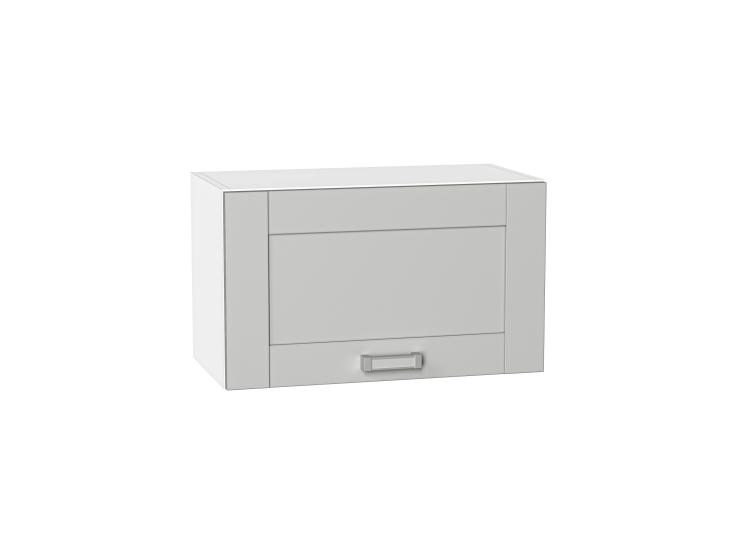 Шкаф верхний горизонтальный Лофт 600 Grey Silk / Белый
