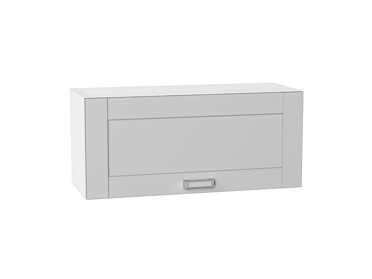 Шкаф верхний горизонтальный Лофт 800 Grey Silk / Белый