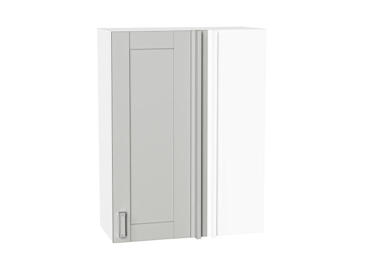 Шкаф верхний прямой угловой Лофт 700Н Grey Silk / Белый
