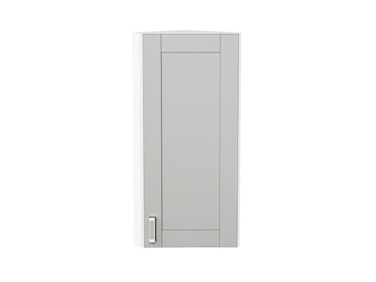 Шкаф верхний торцевой Лофт 300Н Grey Silk / Белый