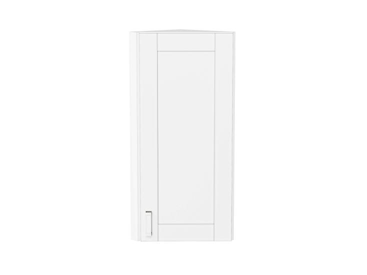 Шкаф верхний торцевой Лофт 300Н White Silk / Белый