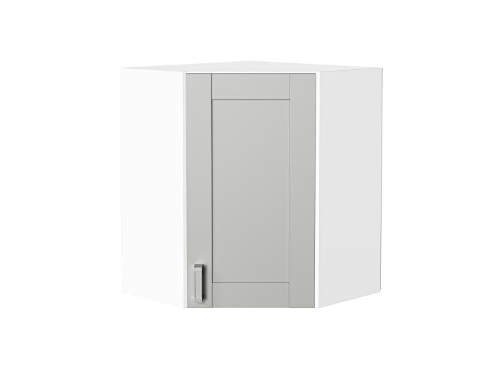 Шкаф верхний угловой Лофт 590 Grey Silk / Белый