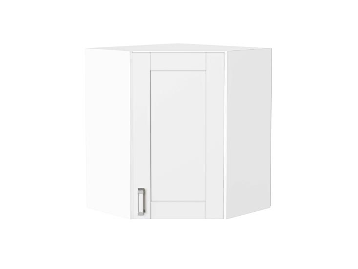 Шкаф верхний угловой Лофт 590 White Silk / Белый