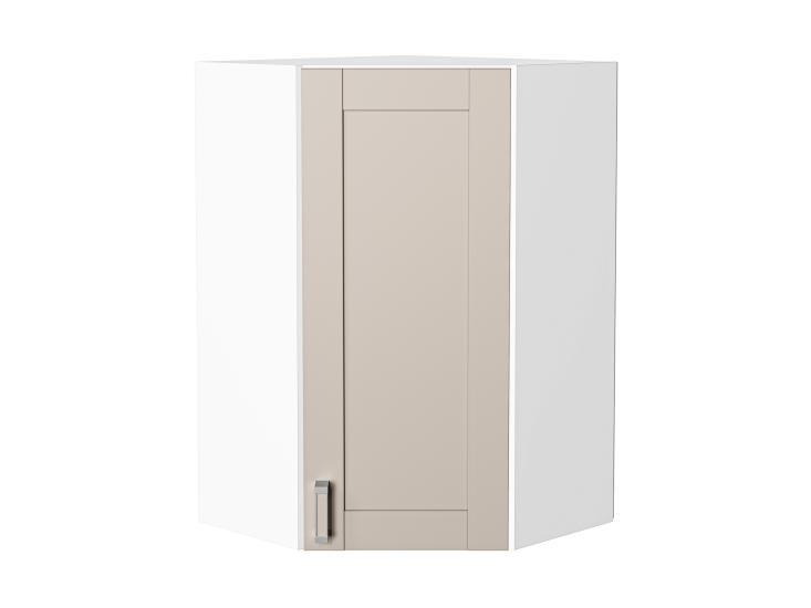 Шкаф верхний угловой Лофт 590Н Cream Silk / Белый