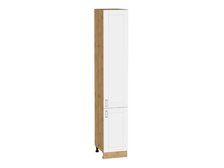 Шкаф пенал Лофт 400Н (для верхних шкафов 920) White Silk / Дуб Вотан