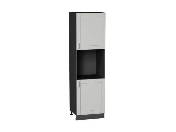 Шкаф пенал под бытовую технику Лофт 600 (для верхних шкафов 720) Grey Silk / Graphite
