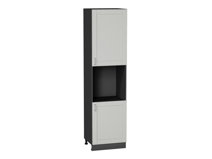 Шкаф пенал под бытовую технику Лофт 600Н (для верхних шкафов 920) Grey Silk / Graphite