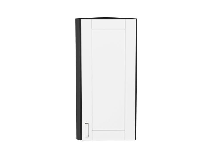 Шкаф верхний торцевой Лофт 300Н White Silk / Graphite