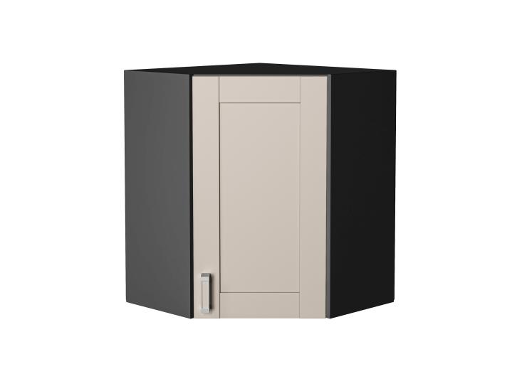 Шкаф верхний угловой Лофт 590 Cream Silk / Graphite