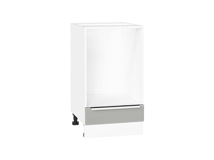 Шкаф под духовку Фьюжн 450 Silky Light Grey / Белый