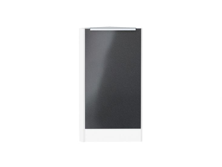Шкаф нижний торцевой Фьюжн 300 (прав.) Anthracite / Белый