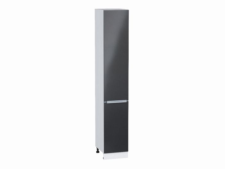 Шкаф пенал Фьюжн 400Н (для верхних шкафов 920) Anthracite / Белый