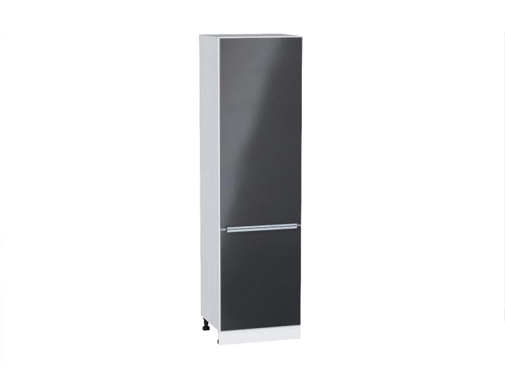 Шкаф пенал Фьюжн 600 (для верхних шкафов 720) Anthracite / Белый