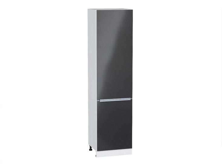 Шкаф пенал Фьюжн 600Н (для верхних шкафов 920) Anthracite / Белый