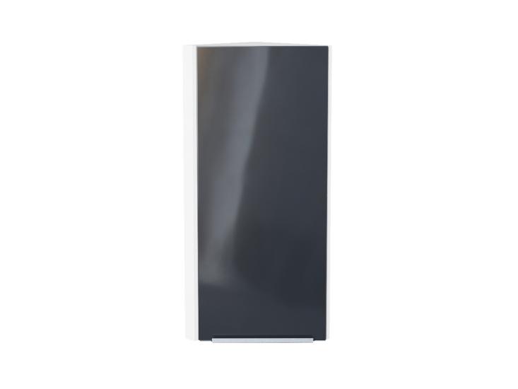 Шкаф верхний торцевой Фьюжн 300Н Anthracite / Белый