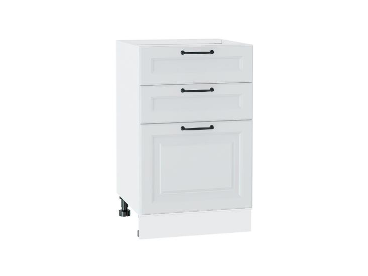 Шкаф нижний с 3-мя ящиками Ницца Royal 500 Blanco / Белый