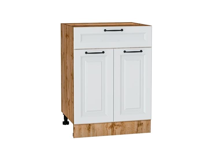 Шкаф нижний с 1 ящиком Ницца Royal 601М Blanco / Дуб Вотан