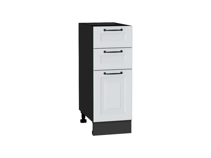 Шкаф нижний с 3-мя ящиками Ницца Royal 300 Blanco / Graphite