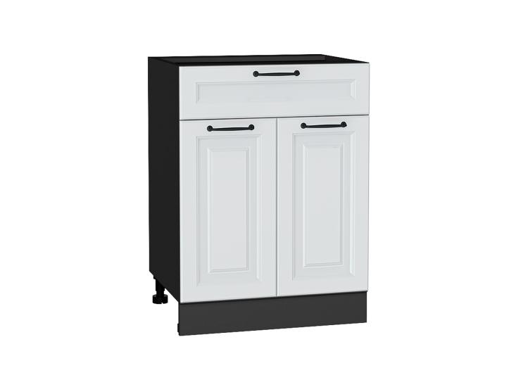 Шкаф нижний с 1 ящиком Ницца Royal 601М Blanco / Graphite