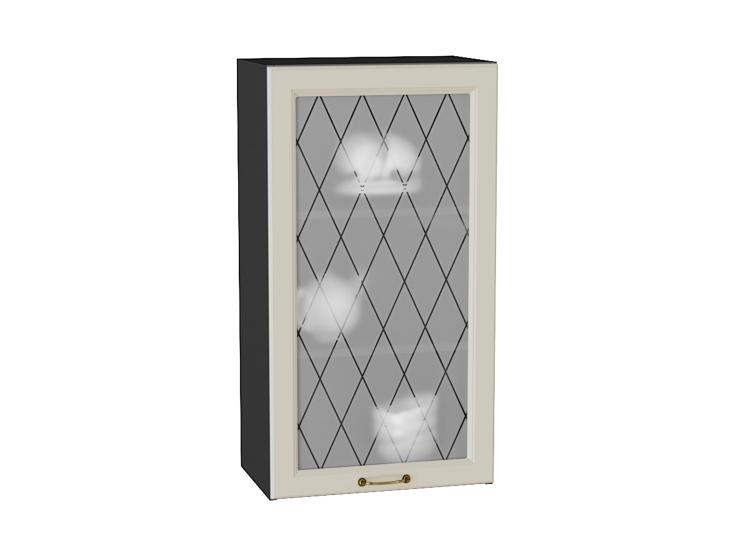 Шкаф верхний со стеклом Ницца 500Н Агат / Graphite