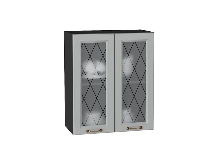 Шкаф верхний со стеклом Ницца 600 Графит / Graphite