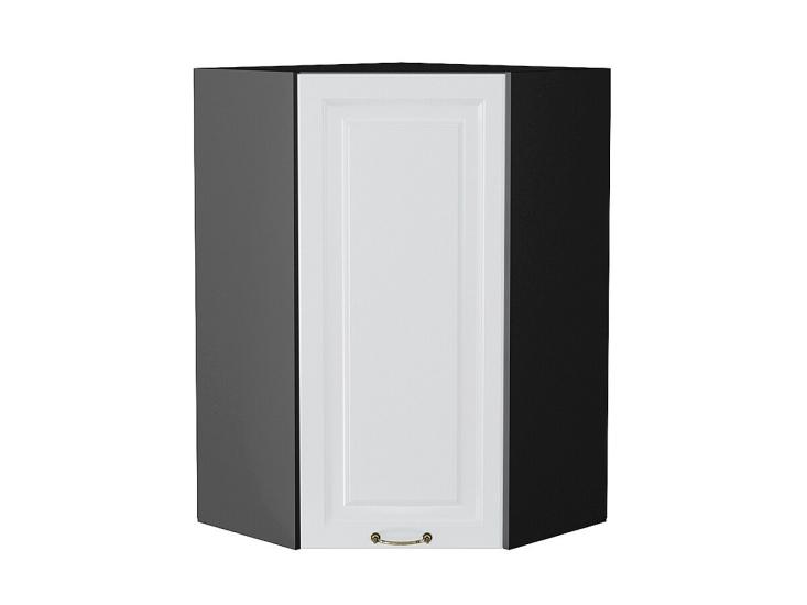 Шкаф верхний угловой Ницца 590Н Белый / Graphite