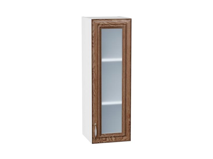 Шкаф верхний со стеклом Шале 300Н Brown Dreamline / Белый