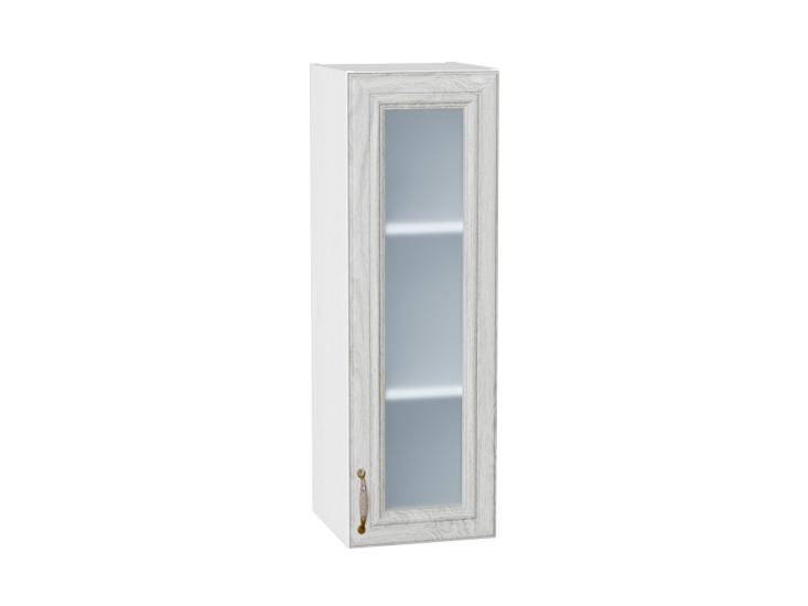 Шкаф верхний со стеклом Шале 300Н White Dreamline / Белый